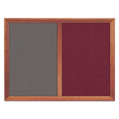 United Visual Products Enclosed Corkboard, 1 Door, 18"x24", 4" Fra, UV3421-SATIN-AMETHY UV3421-SATIN-AMETHY